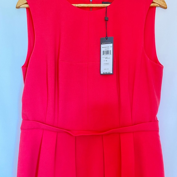 NWT BCBGMaXzria  Ashleigh Peplum Dress Light Geranium Size 12 Orig $248 - Picture 3 of 9